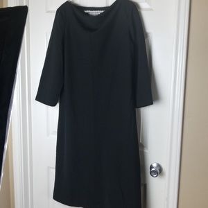 3/4 sleeve pinstripe dress